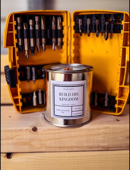 Build His Kingdom Paint Can Candle