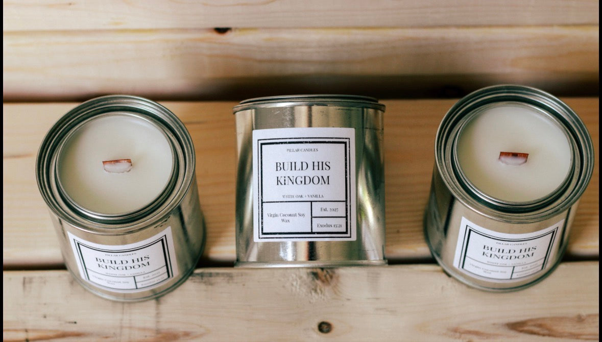 Build His Kingdom Paint Can Candle